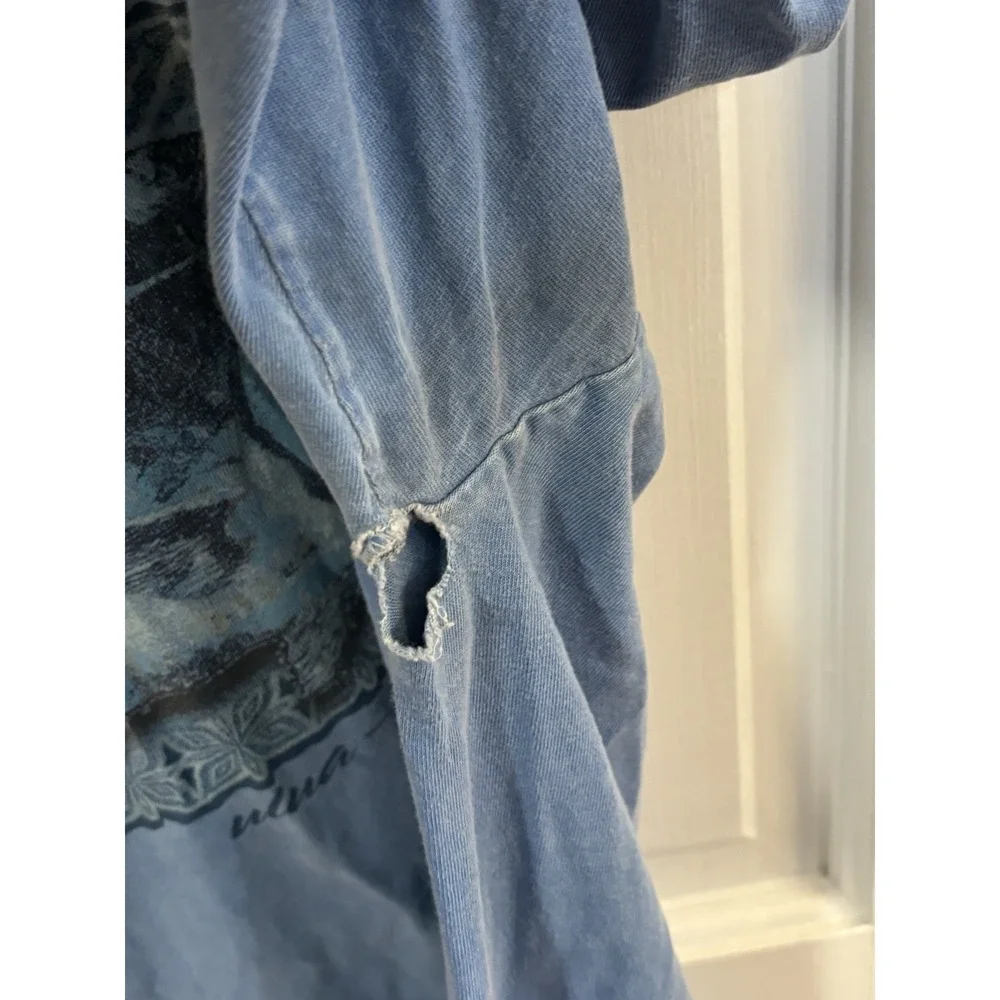 crazy shirts hawaii Distressed Fish Blue Hawai Dyed XL